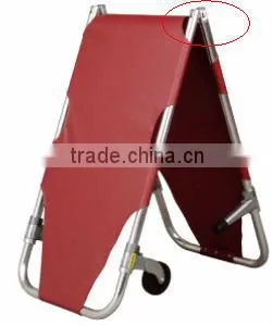 funeral folding transport stretcher, mortuary aluminum easy-fold wheeled folding stretcher,morgue transport stretcher