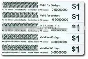 0.76mm scratch cards in pvc
