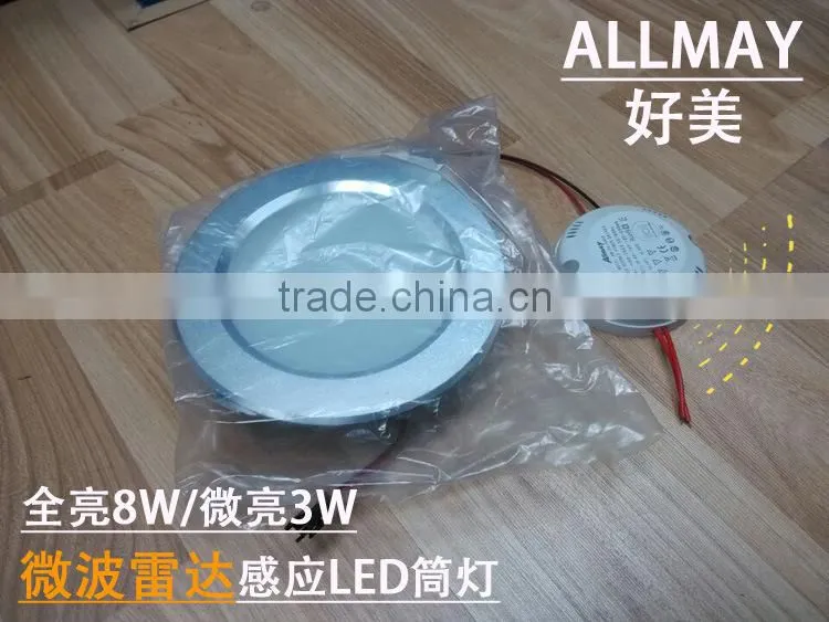 Indoor motion sensor ceiling light dual lighting ultra thin round shape sensor lighting