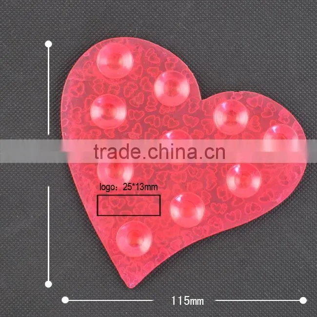 Heart shaped anti slip waterproof floor mat