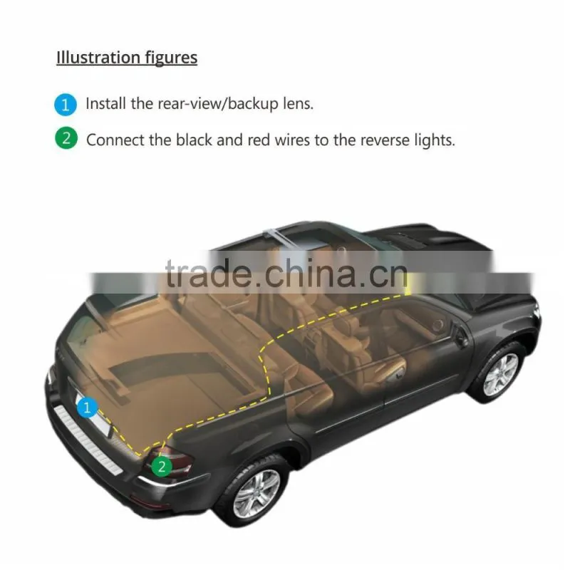 dual lens camera Car Dvr Rearview Mirror Camera 5 inch HD Display with Reversing Parking Sensors Backup Camera user manual