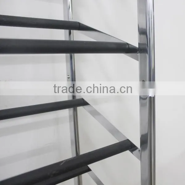 Practical 10 Tiers Shoe Display Rack Anti-slip Moveable Shoes Shelf