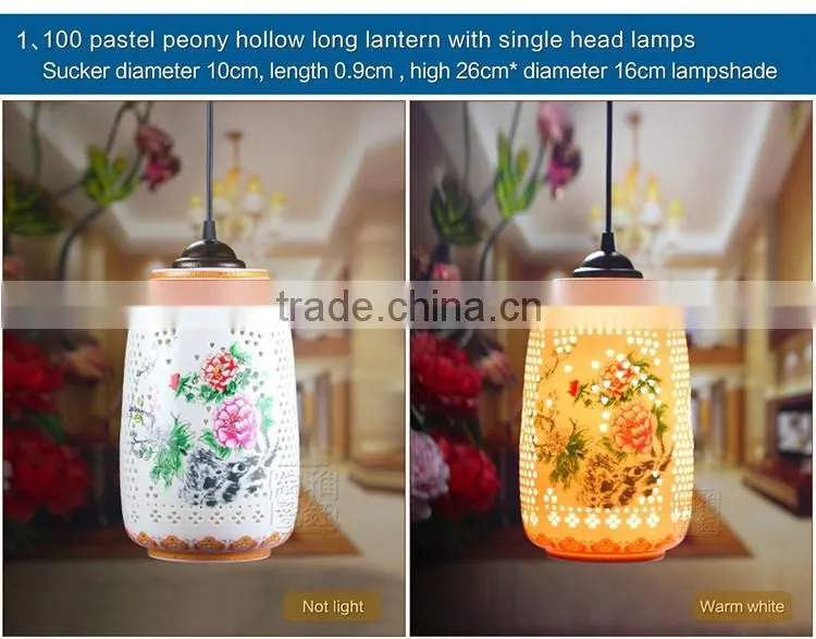 Vintage Ancient Pendant Light Porcelain ChandelierJingdezhen Handpainted Ceramic Party Loft Coffee Bar Restaurant Kitchen Lights