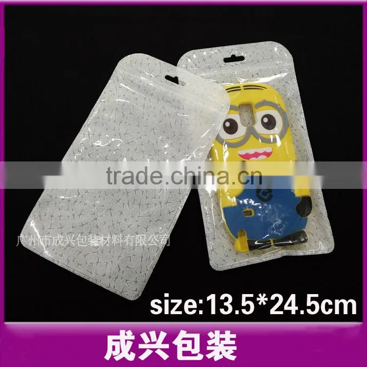 zipper top plastic bags for Cartoon silicone mobile phone cases/stationery plastic bags for cement packaging/flap-lock poly bag