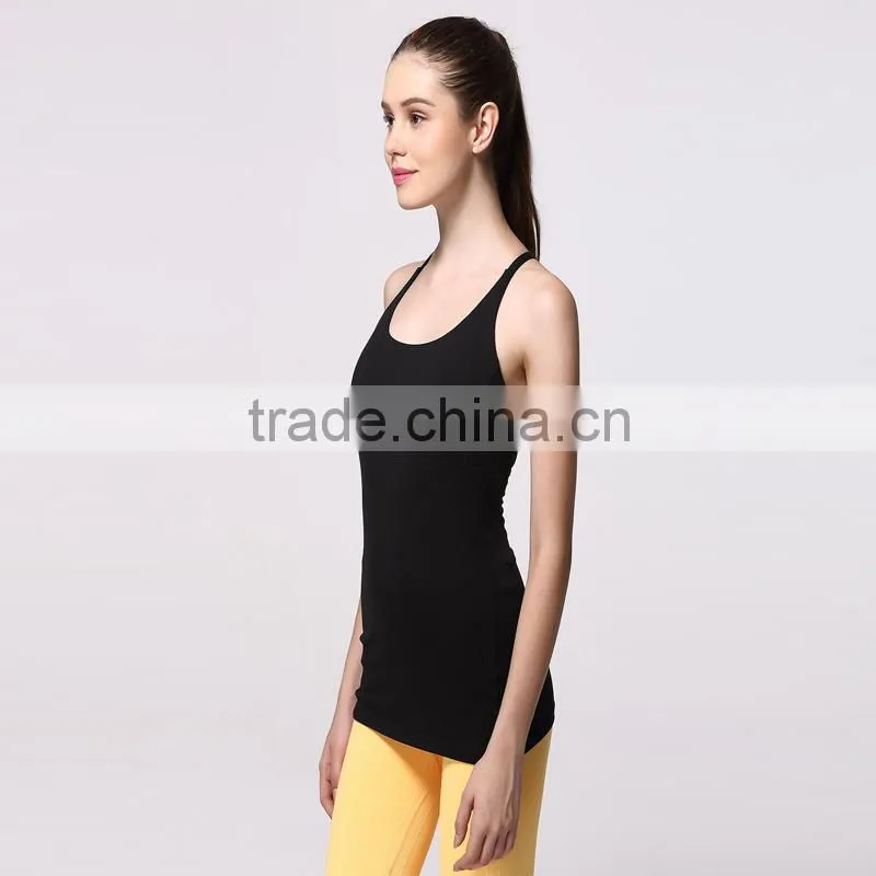 high impact hot sale womens gym vests, custom wholesale sexy jogger vest