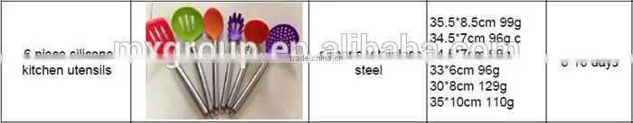 10 pcs silicon kitchen utensils cooking set,BPA Free silicon kitchen utensils cooking set, silicon kitchen utensils cooking set