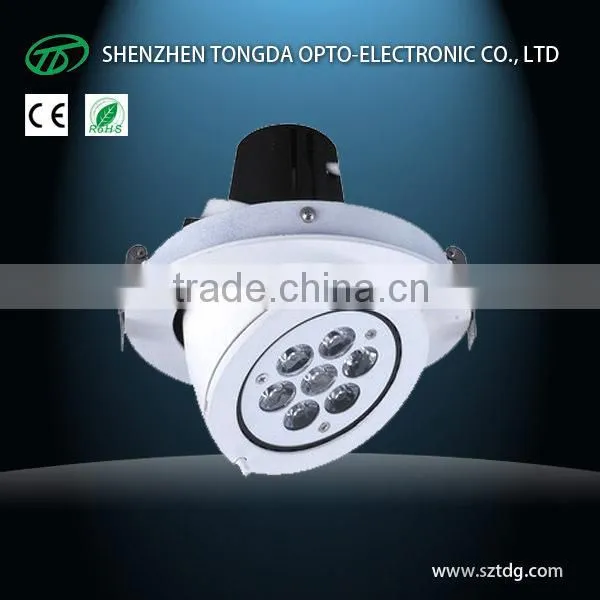 new design 360 degree rotatable 5w 7w 12w cob led light downlight with 3year warranty
