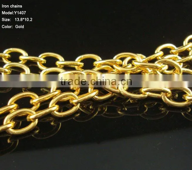 18mm length cutted surface gunmetal curb chain