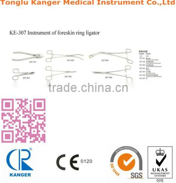 Surgical instruments of foreskin ring ligator