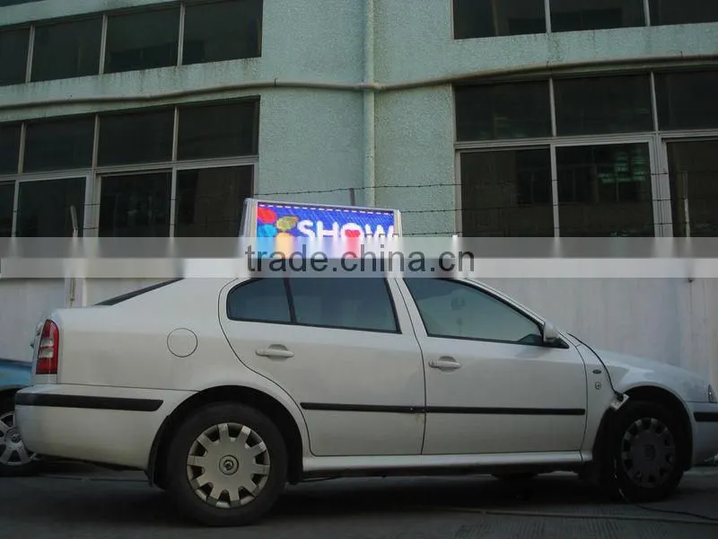 Double sides full color P5 taxi top led advertising display