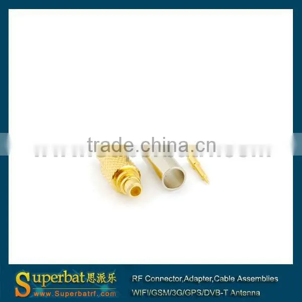 mmcx cable assembly straight Crimp Plug connector for LMR100 RG316 RG174