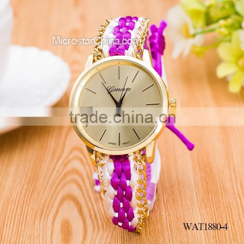 Elastic knitting watch chain casual watch price