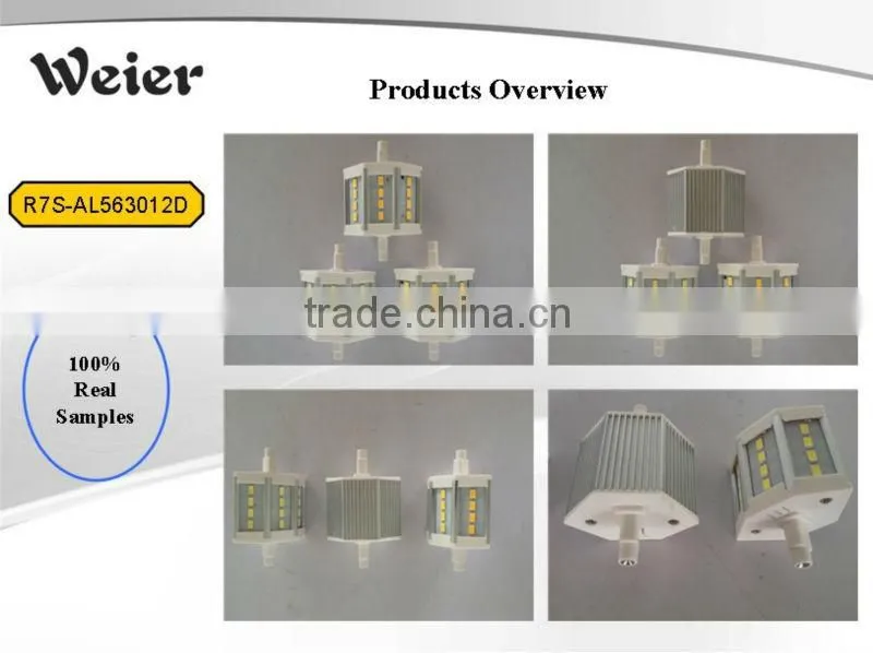 Jiashan WEIER Led R7S 5W Led 5630 12SMD CRI>80