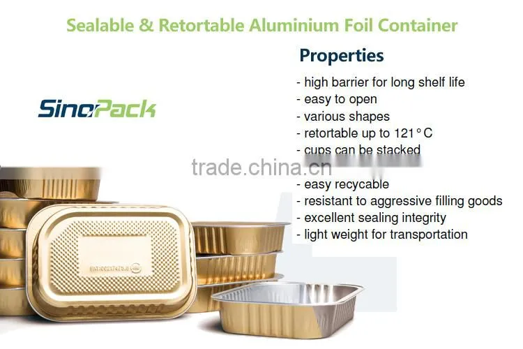 Retortable Alufoil Containers and lids