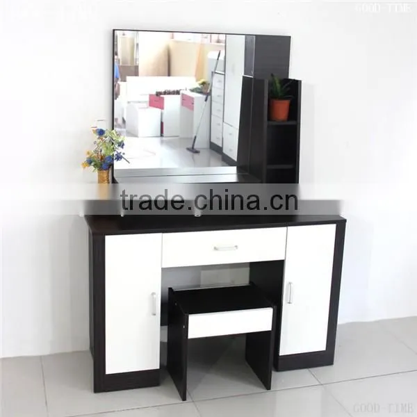 wooden grain melmained MDF board Modern large simple cheap dressing table