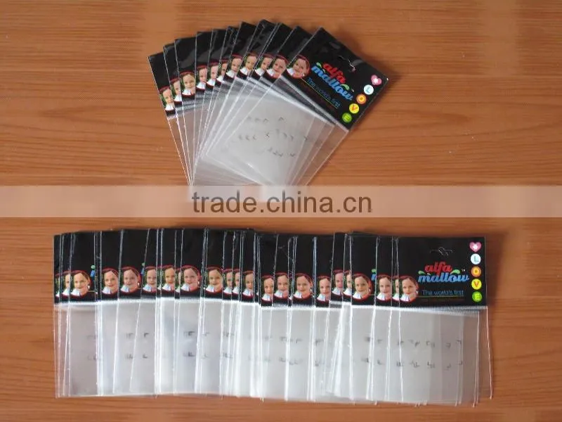 OPP Header Card Bag With Hot Stamp Printing