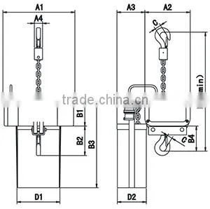 2 ton stage electric chain hoist 220V 380V 415V