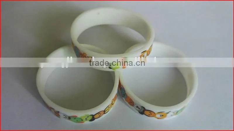 Promotional gift emboss/debossed/silk printing silicon magnetic bracelet