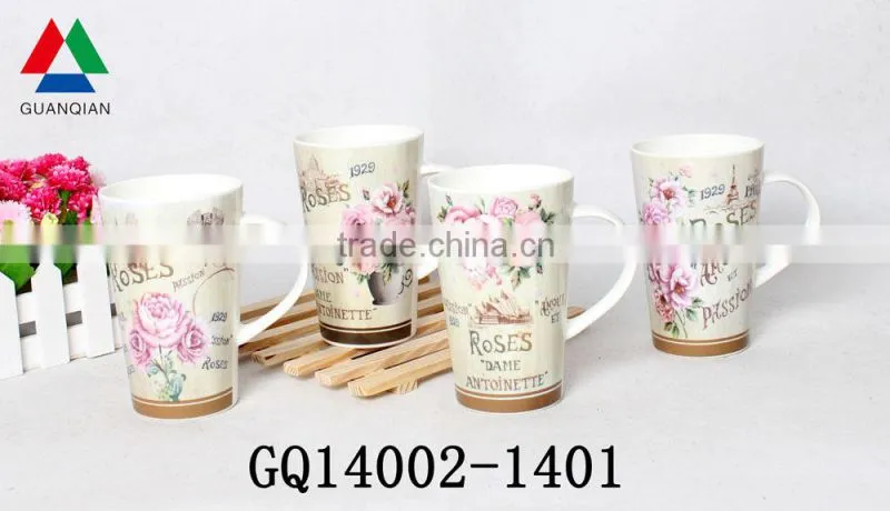 350ml tea mugs fine bone china manufacturers white with print custom for gift
