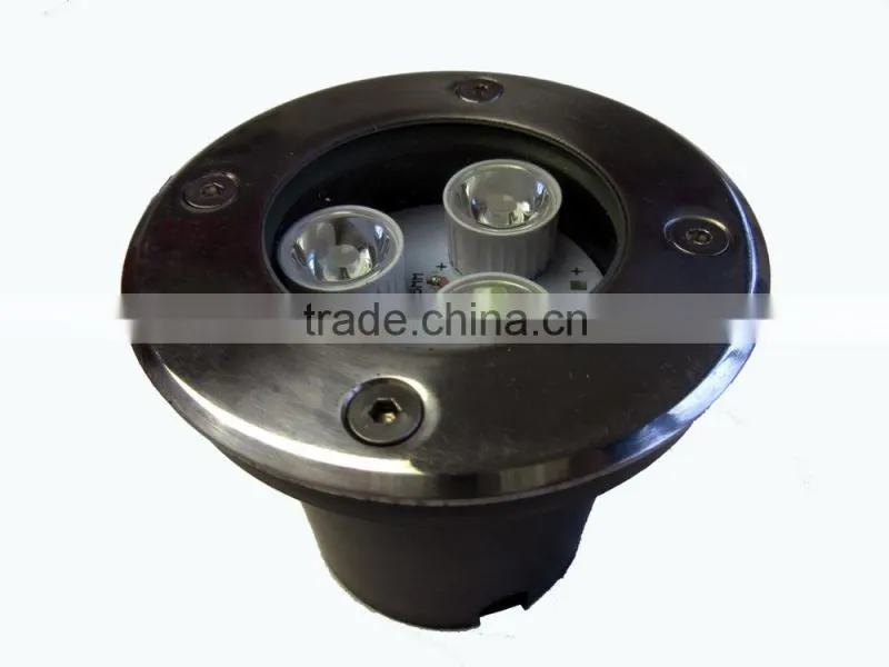 85-265V or 12V AC/DC 3W IP68 structural waterproof outdoor inground led light