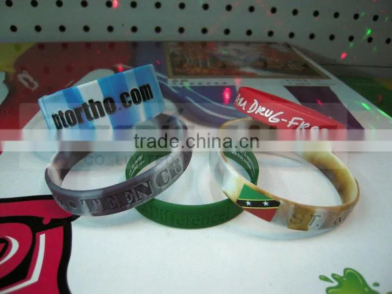 fluorescent silicone bracelet