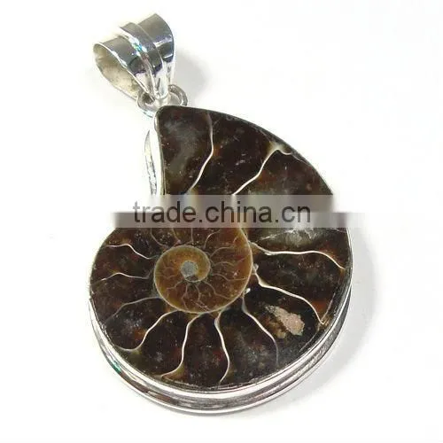 925 Stamped Sterling Silver Citrine Semi Precious Gemstone Pendant