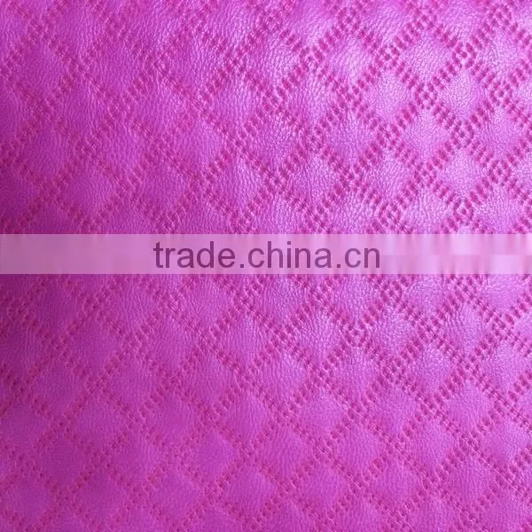 Printed and embossed PU women shoes leather material