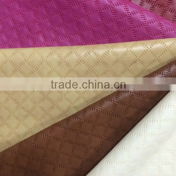 Printed and embossed PU women shoes leather material