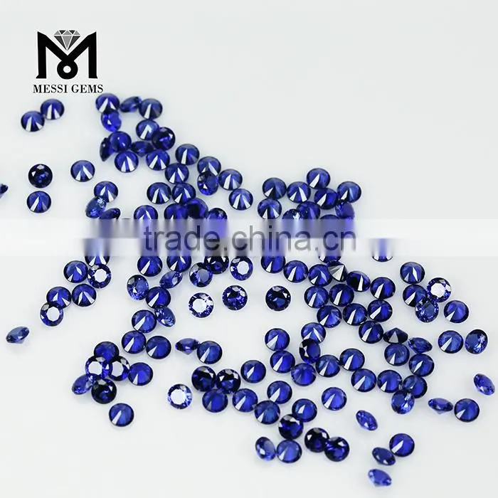 Loose Top Quality Synthetic Ruby 34# Sapphire Blue Corundum Gemstone
