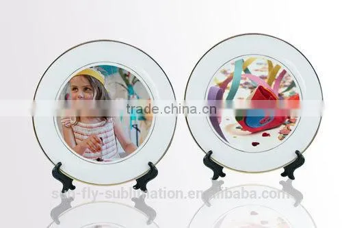 10 Inches Plate with Gold rim/ Beautiful plates/ Nice printable plate/ Plate for sublimation/ Good decorated plate