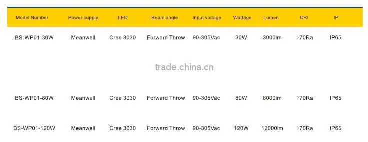 amazing price forward throw 120w led wall pack with ip65 rated