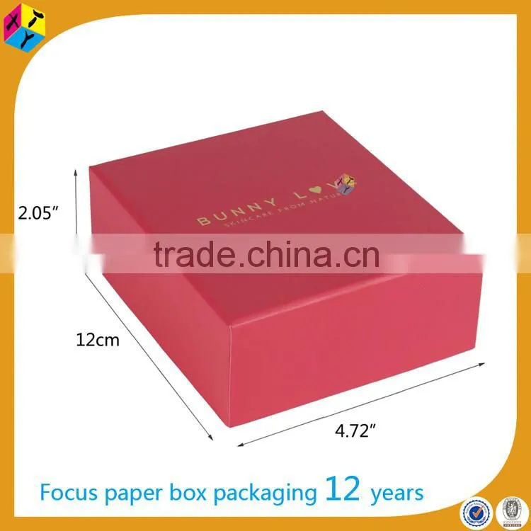 custom foil stamped red gift perfume paper box