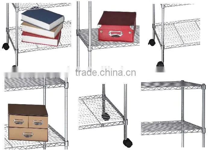 RH-HZM53-12020 five layers metal wire shelf Wire shelving rack 1200*530*2000mm commodity shelf wire mesh rack