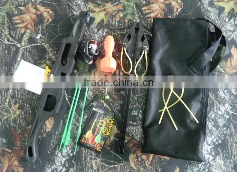 Outdoor fly fishing equipment with slingslot and flashlight