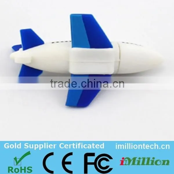 Pvc plane shape usb memory,airplane usb 2.0 4gb 8gb 16gb