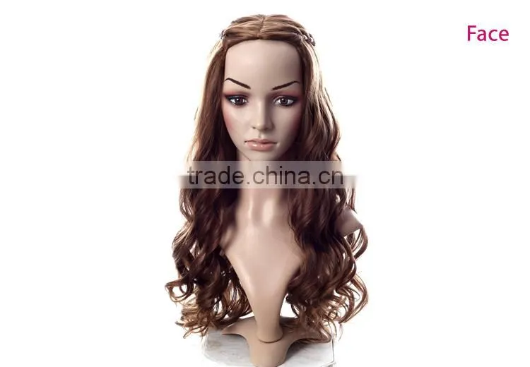 Long braided synthetic kinky curly u part hair side party wig 2015