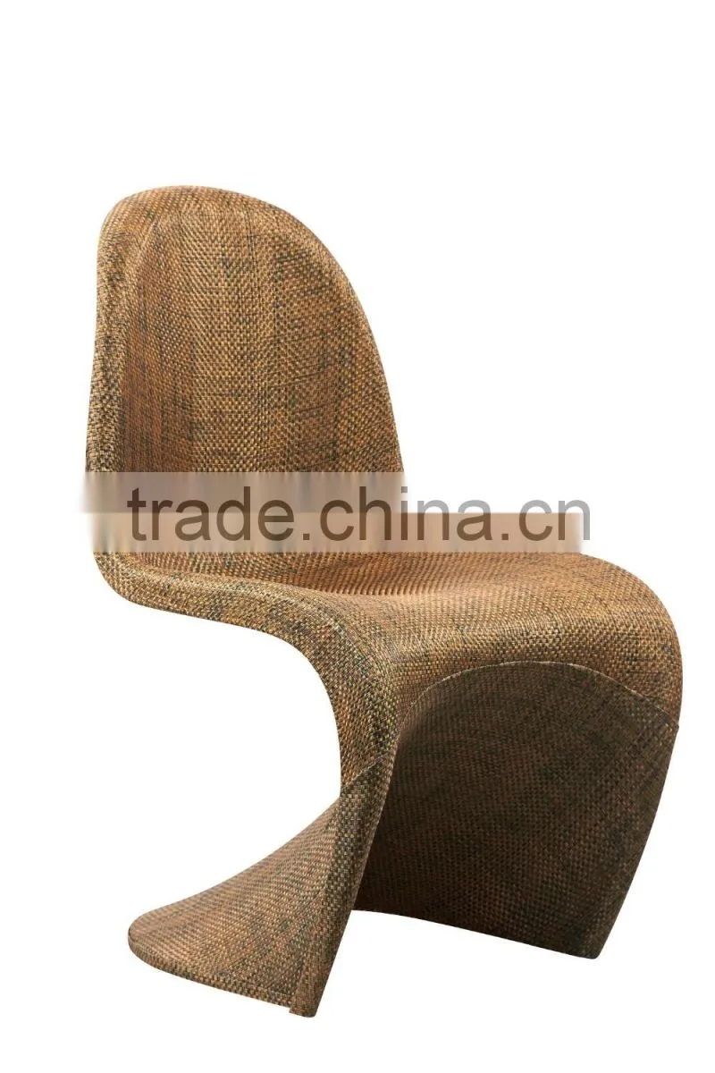 Simple bright color outdoor rattan bar chair