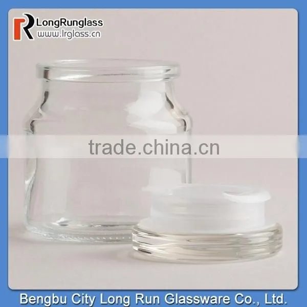 LongRun 5oz Apothecary Spice Glass Jars with Lids Special Shape Glass Holder