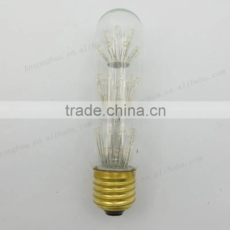 T30 125mm/185mm/300mm Led Firework Light Bulb 3W E27 Retro Dimmable Led Lamp