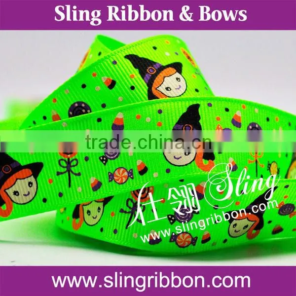 Factory Cheap Print Halloween Ribbon Decoration