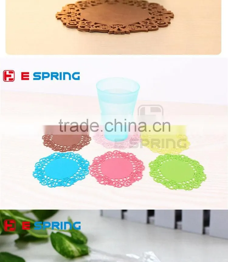 Coffee Cup Mat Eco-friendly Heat resistant Customize LOGO 6 Colors for your choose Silicone Mat