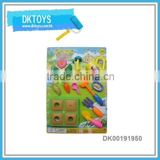 Certificated Plastic Farm Toy Play Happy Farm Tools Set Toy EN71