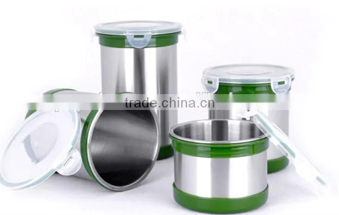 hot sale New stainless steel coffee airtight canister