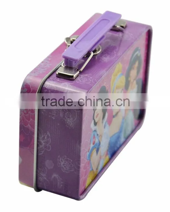 accept custom order portable kids cute lunch tin box