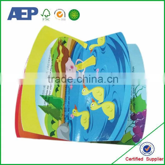 cmyk printing high quality new design children's card book printing factory price