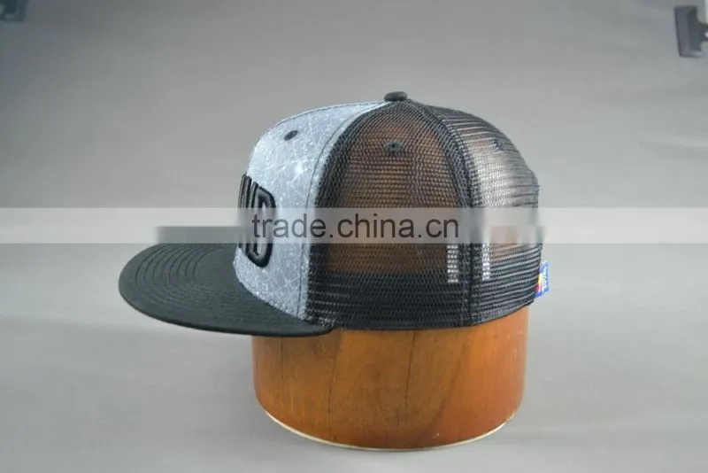 Custom 6-panel snapback cap with 3D embroidery logo