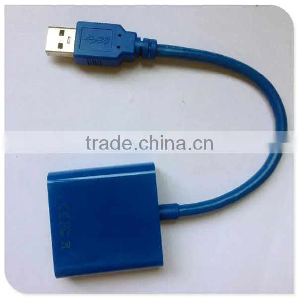 2014 hotsell USB 3.0 cable factory price USB 3.0 TO VGA converter