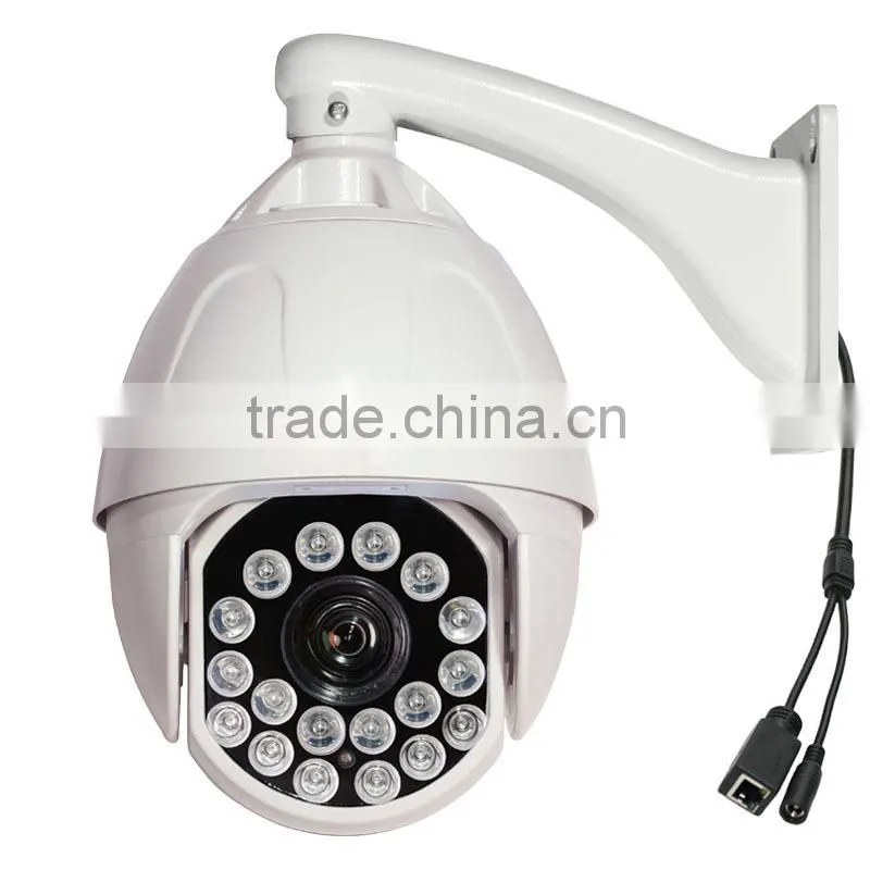 Outdoor 7 Inch Onvif 960P 1.3MP Middle Speed Dome PTZ IP Camera 22X Optical Zoom Infrared CCTV Camera