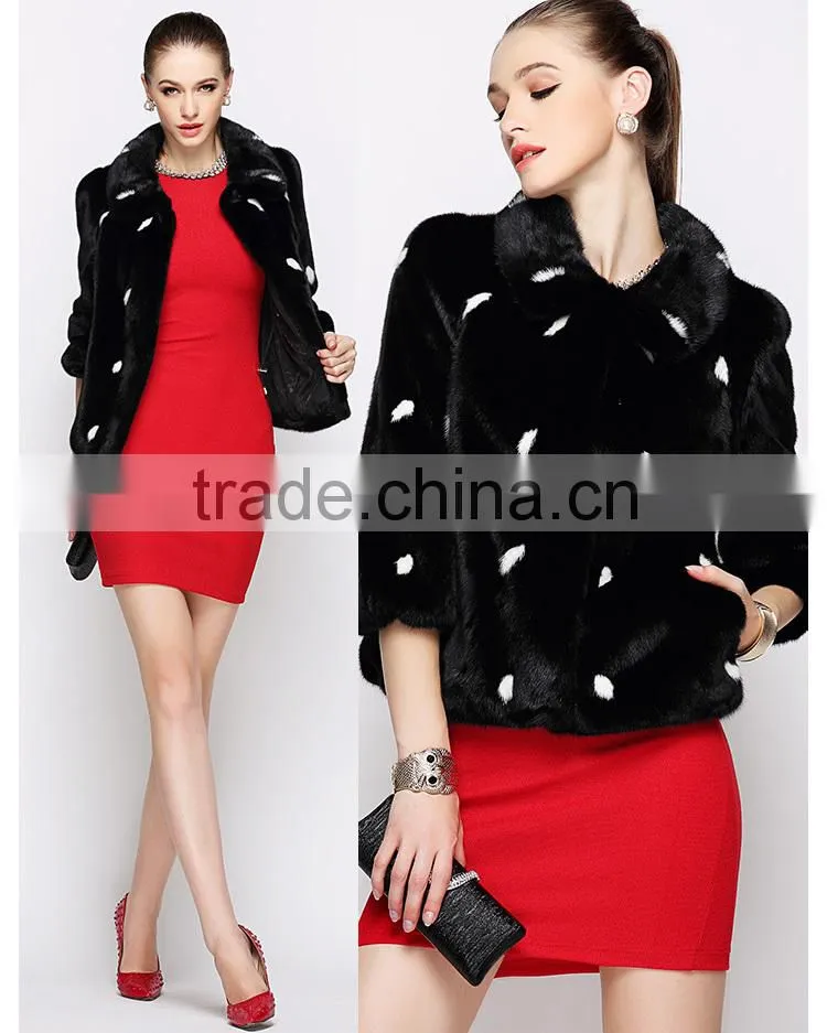 Classic short balck mink fur jacket&coat wholesale