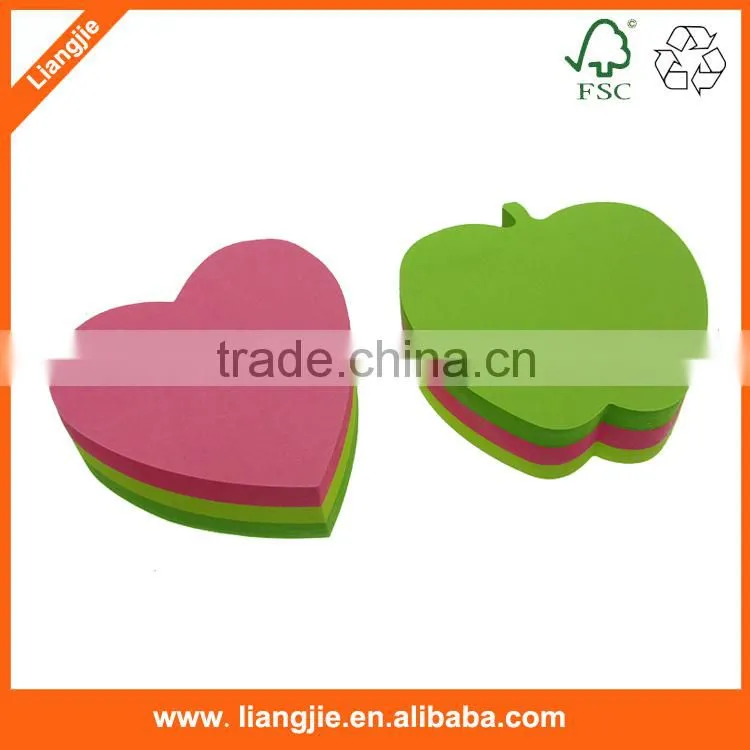 manufacturer custom neon paper sticky note pad,self-adhesive note pad